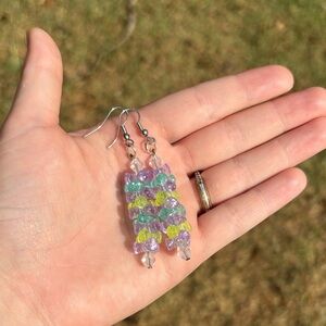 Colorful Beaded Dangle Earrings